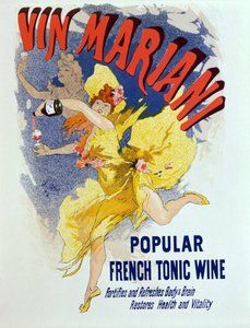 Julisteet, joissa mainostetaan "Mariani Wine", suosittu ranskalainen tonic-viini, 1894